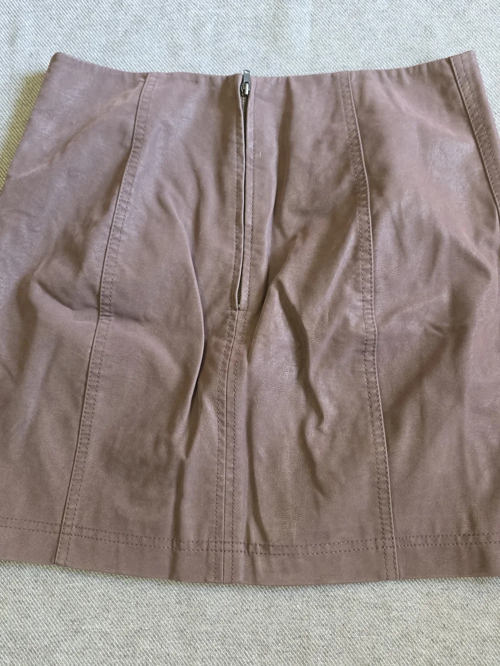 Free People Modern Femme Mauve Faux-Leather Mini Skirt